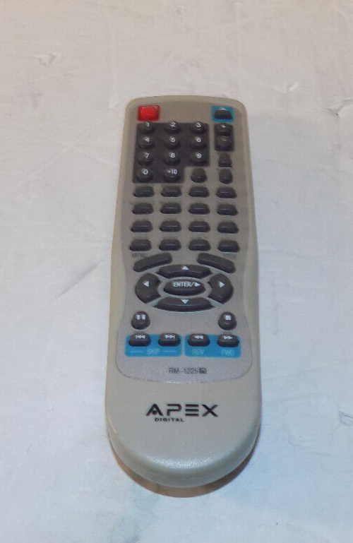 Original Apex Digital DVD Player Remote Control Model RM-1225
