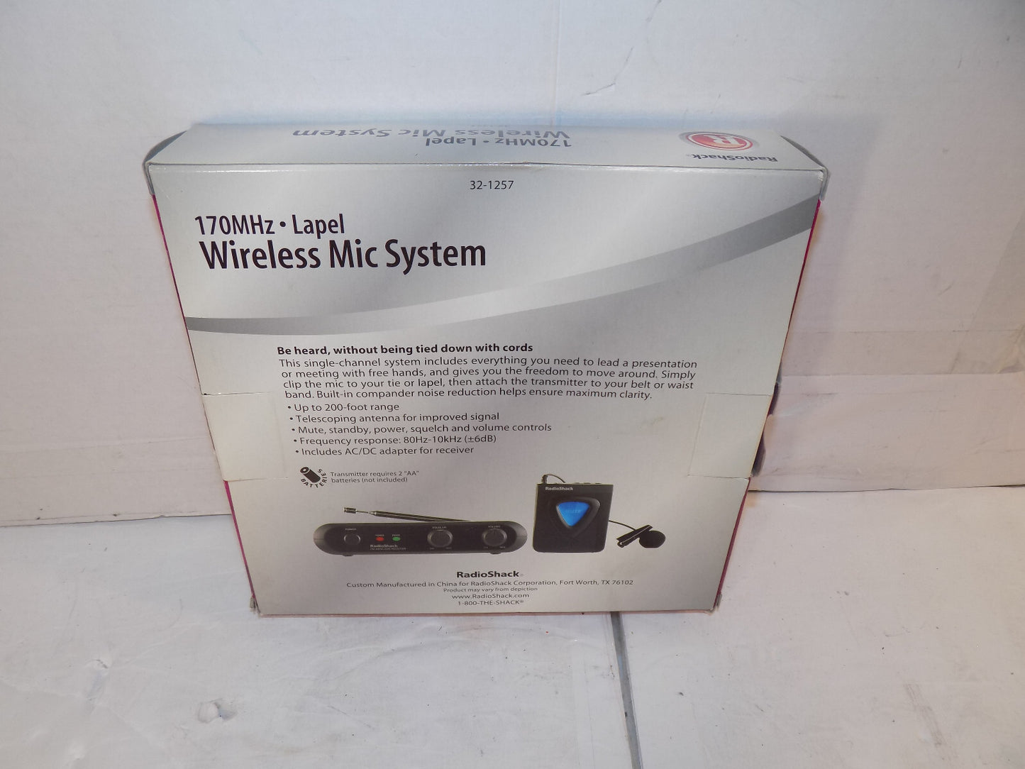 Radioshack 32-1257 Wireless Lapel Microphone System (170MHz)