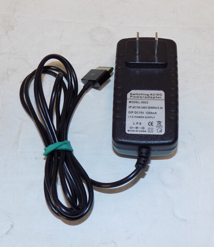 I.T.E. Switching Ac/DC Power Adapter Model 0003 15V 1200mA