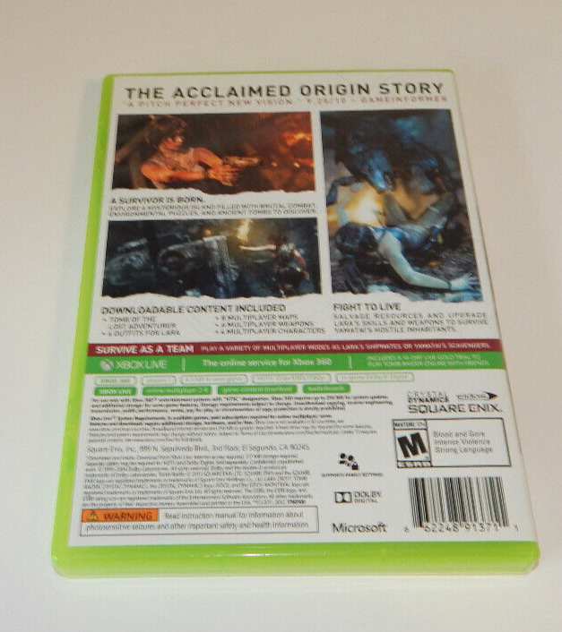 XBOX 360 Tomb Raider Game Of The Year Edition Video Game NTSC