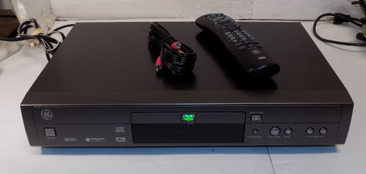 GE GE1106P Single Disc CD DVD Player Video Dolby Digital Deck w/ Remote & Cables