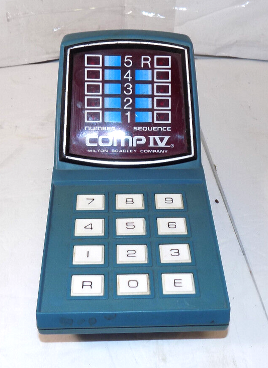 Milton Bradley Comp IV Computer Battery Operated Game 1977 Not Working For Parts