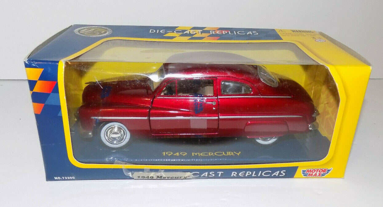 Motor Max 1/24 Scale Die Cast Replicas 1949 Mercury Red Wine Color