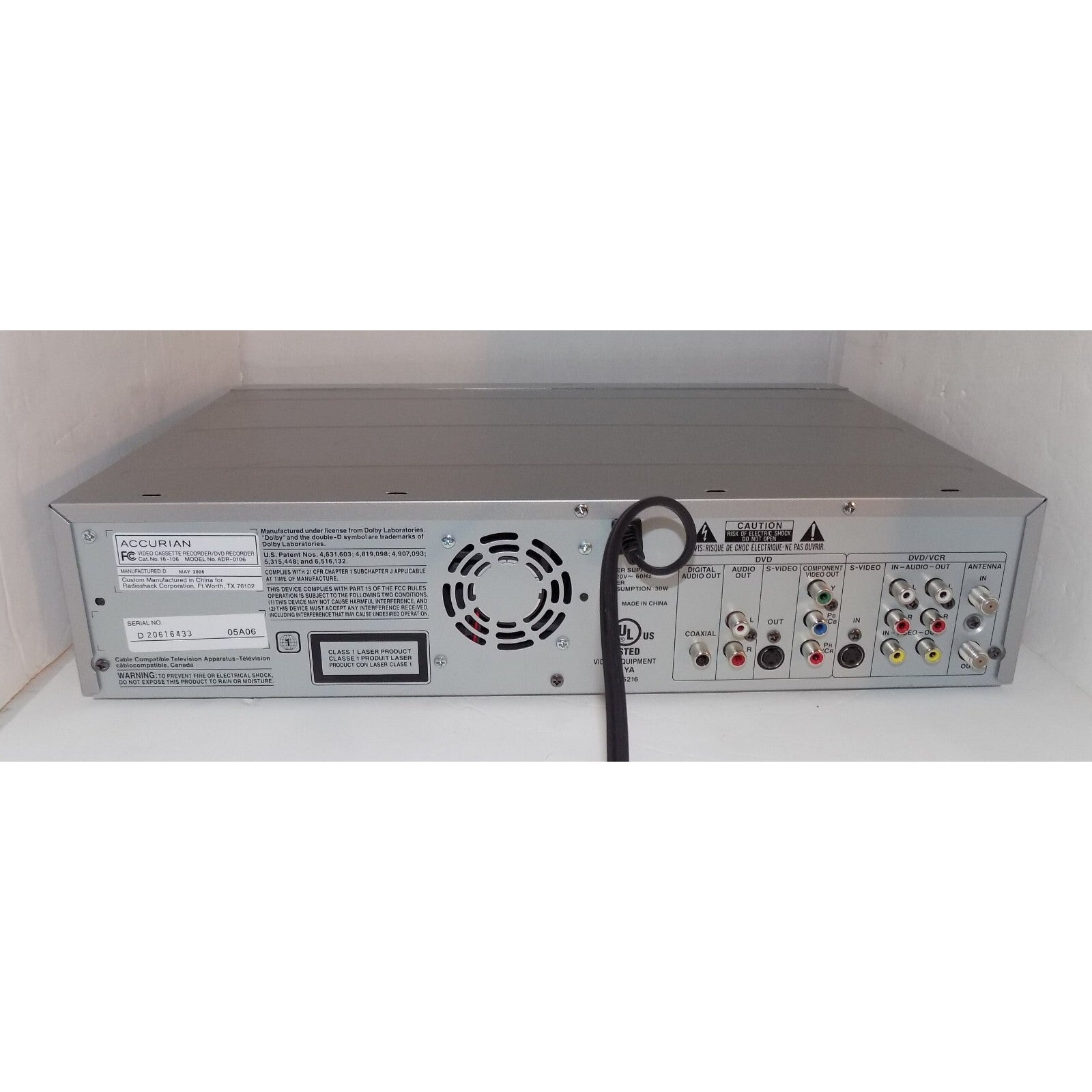 Funai Accurian Adr-0106 DVD Recorder VHS VCR Combo Vhs to Dvd Dubbing w/ Remote