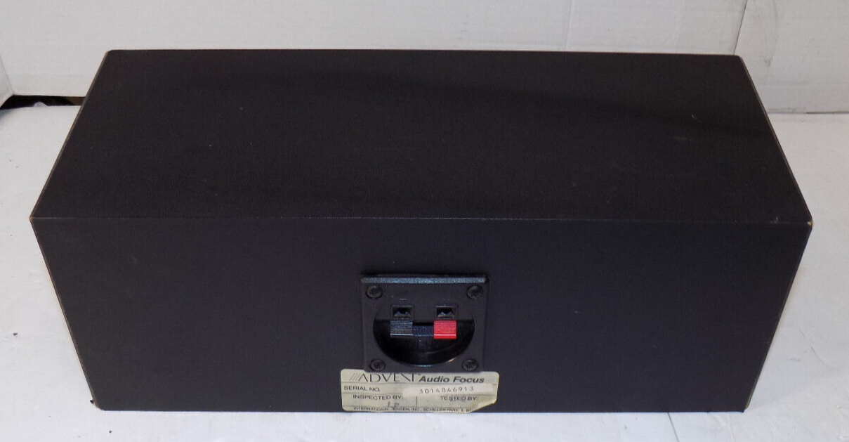 Advent Audio Focus Center Speaker For Home Audio System Need Refoam