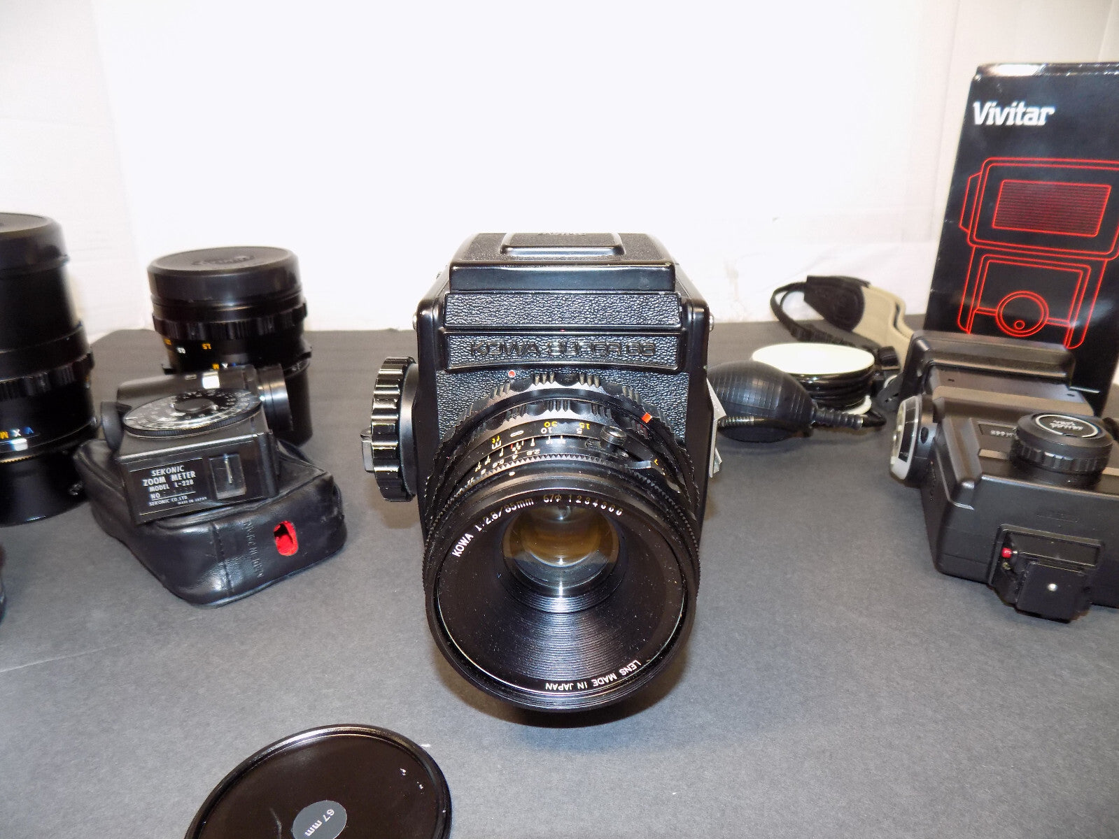 Kowa Super 66 Kowa Six 120 Film SLR Cameras w/ Lenses Bag and Accessories