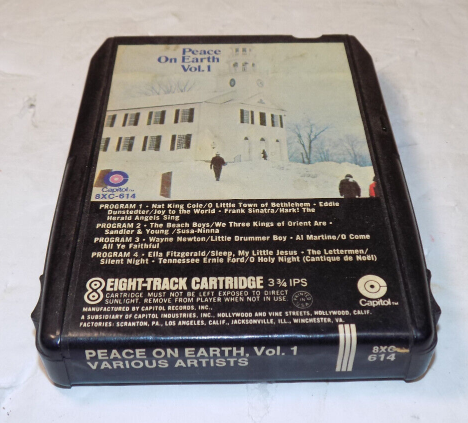 Peace on Earth Vol 1 Compilation 8 Track Tape Various Artists Holiday Christmas