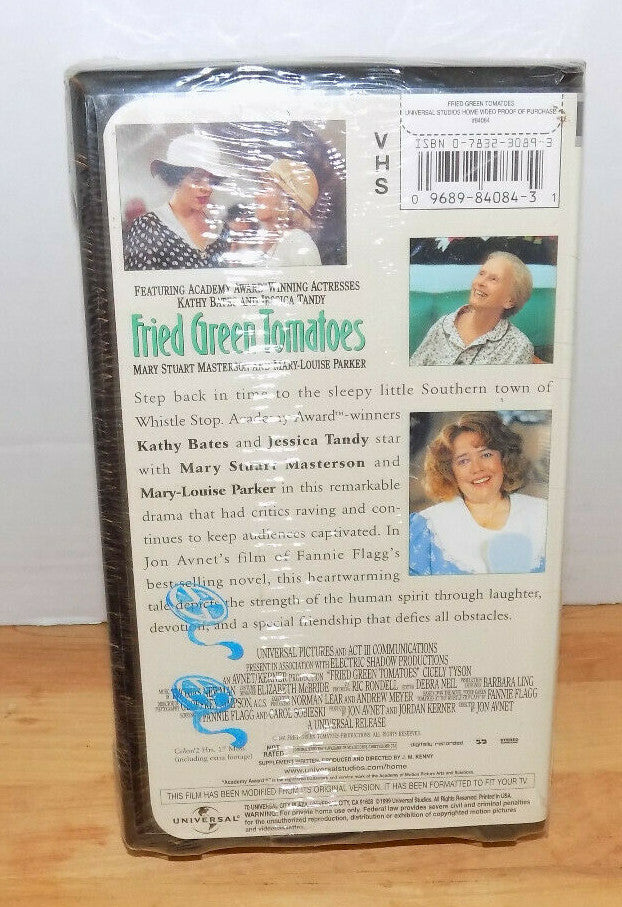 Fried Green Tomatoes VHS Tape 2000 Clamshell New Sealed