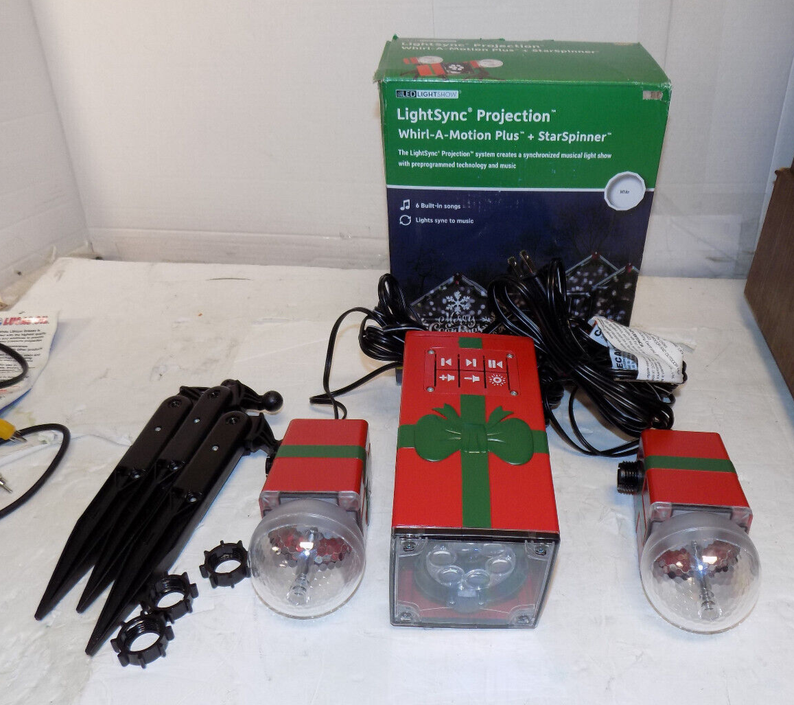 LightSync Projection Whirl-A-Motion Plus + StarSpinner Lightshow Open Box
