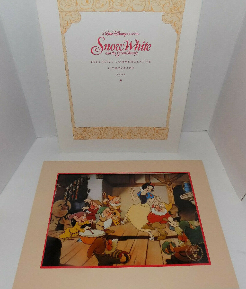 Disney's Snow White And The Seven Dwarfs Commemorative Lithograph 1994