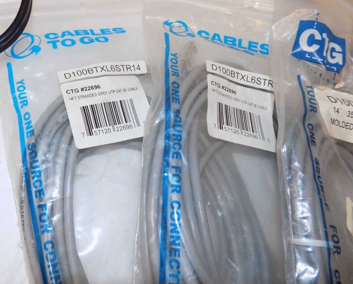 LOT of 33 Ethernet Patch Cables Cat 5 Cables