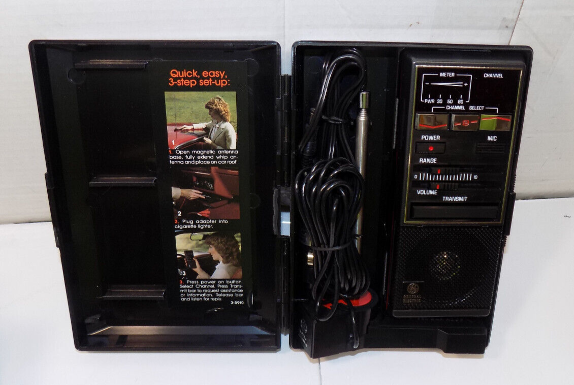 GE HELP-2 Emergency Two-Way CB Radio System Compact 40 Channel Model 3-5910