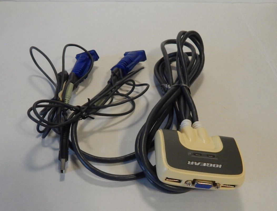 IOGEAR GC-S632U MiniView Micro USB PLUS KVM Switch With Cables