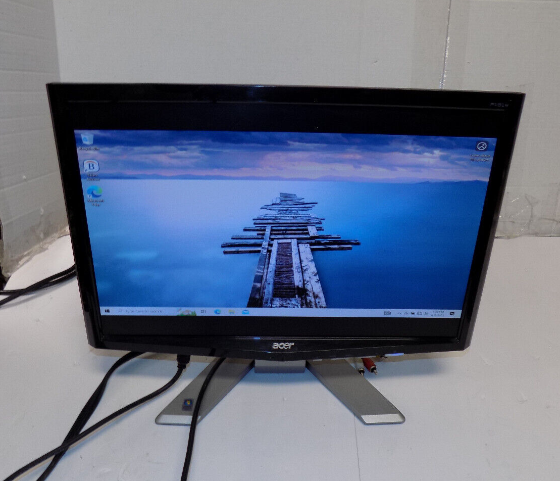 Acer p191W Black 19 Inch Widescreen LCD Computer Monitor VGA DVI with Cables