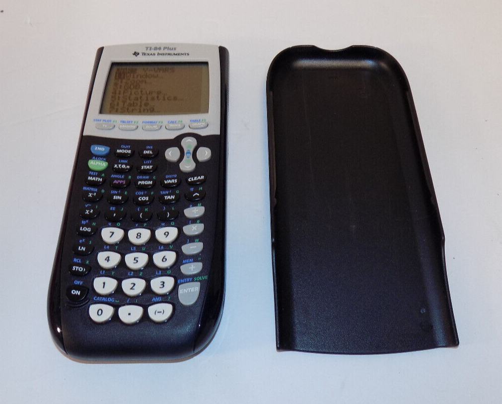 Texas Instruments TI-84 Plus Graphing Calculator (Black) w/ Sliding Cover