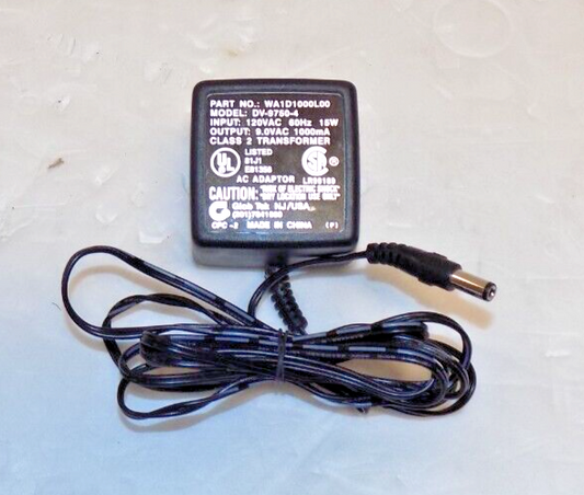 Glob Tek WD1D1000L00 DV-9791A WA1D1000L00 15W 9V Power Supply AC Adapter