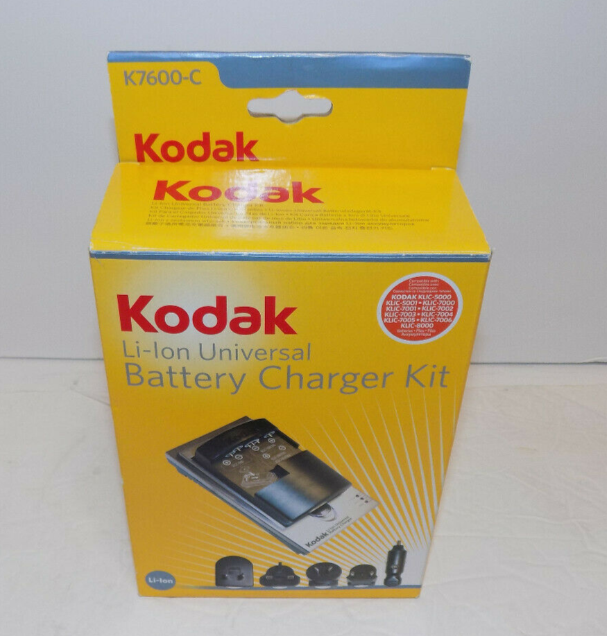 KODAK Li-Ion Universal Battery Charger Kit K7600-C  Battery Charger New