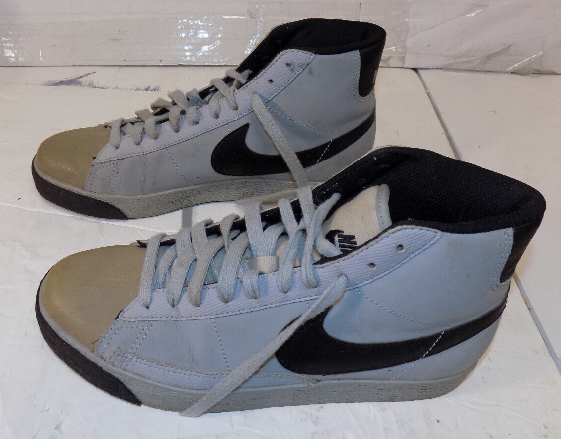 Nike Zoom Blazer Mid Sneakers Skateboarding Shoes Size 7 Mens Black Grey