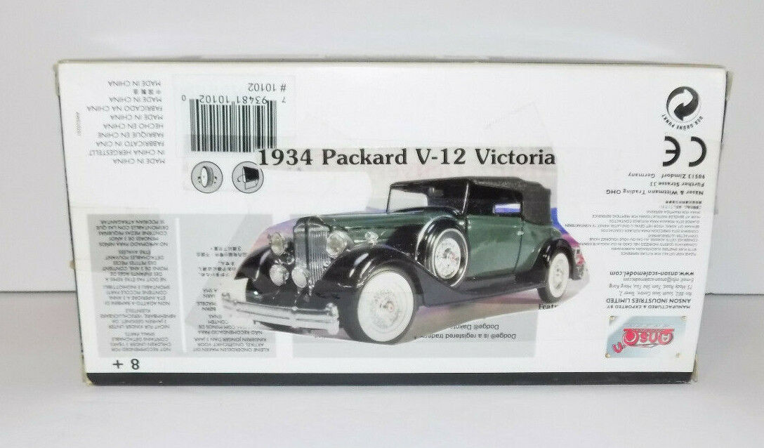 1934 Packard Anson Model 1:32 Diecast 10102 Collector's Quality Model