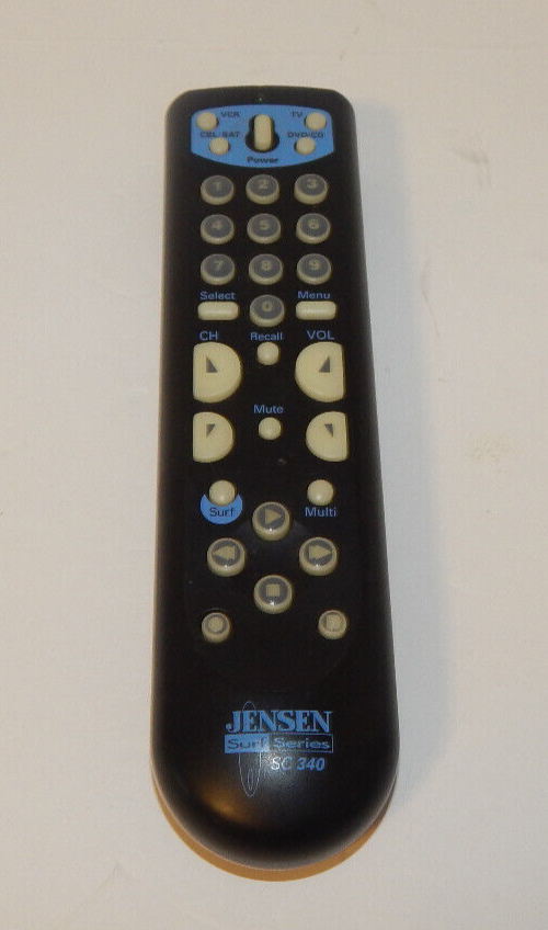 Jensen Surf Series SC 340 Universal Remote Control IR Tested
