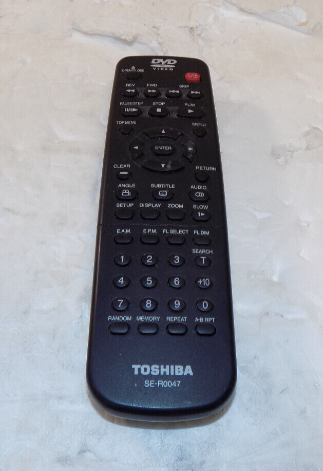 Genuine Toshiba Remote Control Model SE-R0047 For DVD Player IR Tested