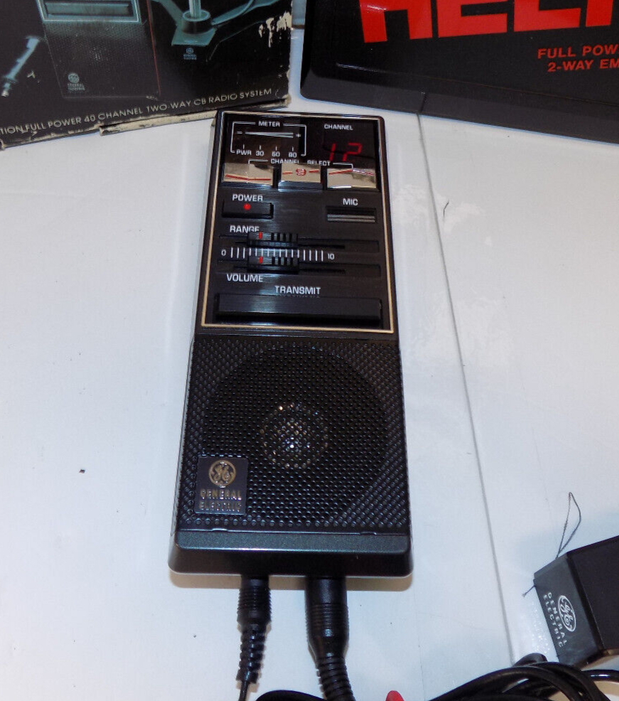 GE HELP-2 Emergency Two-Way CB Radio System Compact 40 Channel Model 3-5910