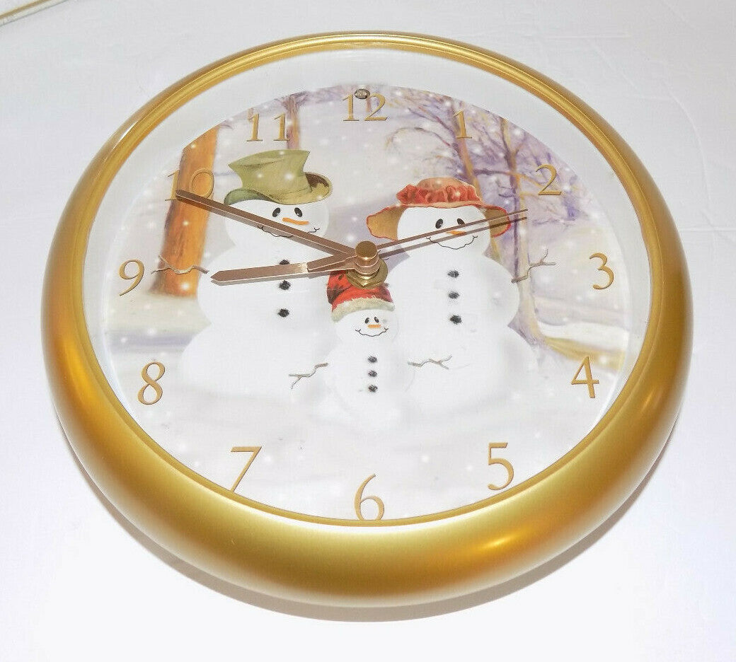 Feldstein Christmas Carol Clock 8.5" Diameter Plays 12 Carols