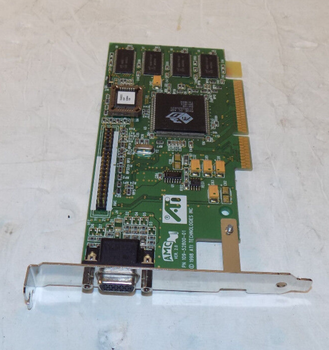 ATI 109-52800-01 AMC 3D RAGE AGP VIDEO GRAPHICS CARD