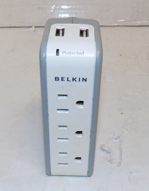Belkin BZ103050-TVL Wall Mount Surge Protector with 2 USB Charger 3 AC Outlets
