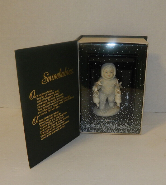 Snowbabies Lets Go Skating Figurine Department 56 1994