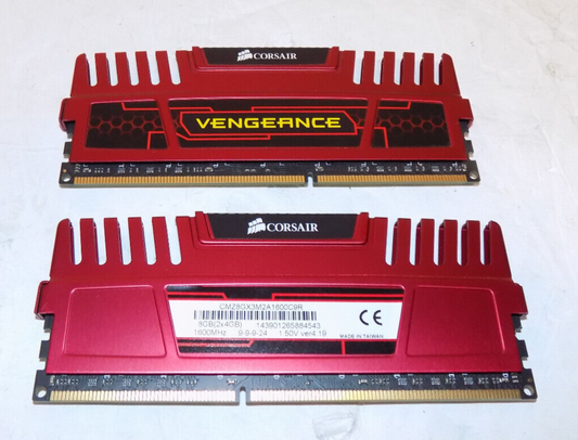 Corsair Vengeance DDR3 8GB (2x4GB) 1600MHz CMZ8GX3M2A1600C9R Set of 2 Memory