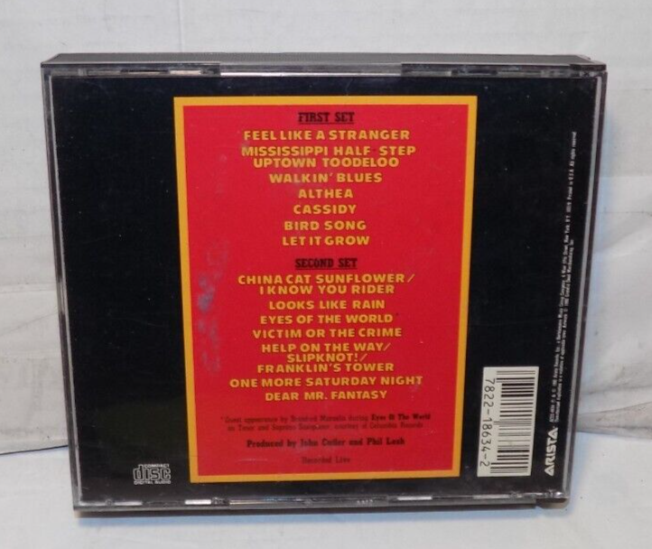 The Grateful Dead With Out A Net 2 CD Set ACD2-8634 1990 Arista Records