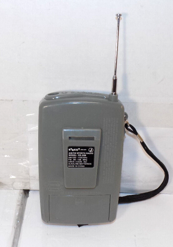 Street Beat PR-35M Portable AM FM Sports Radio with Belt Clip Tested