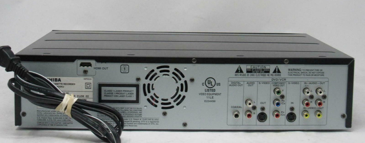 Toshiba Dvr620 Dvd Recorder Vcr Combo VHS to Dvd Dubbing HDMI w/ Remote & Cables