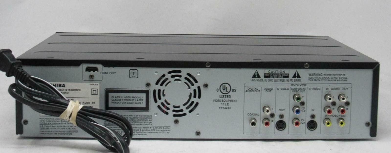 Toshiba Dvr620 Dvd Recorder Vcr Combo VHS to Dvd Dubbing HDMI w/ Remote & Cables