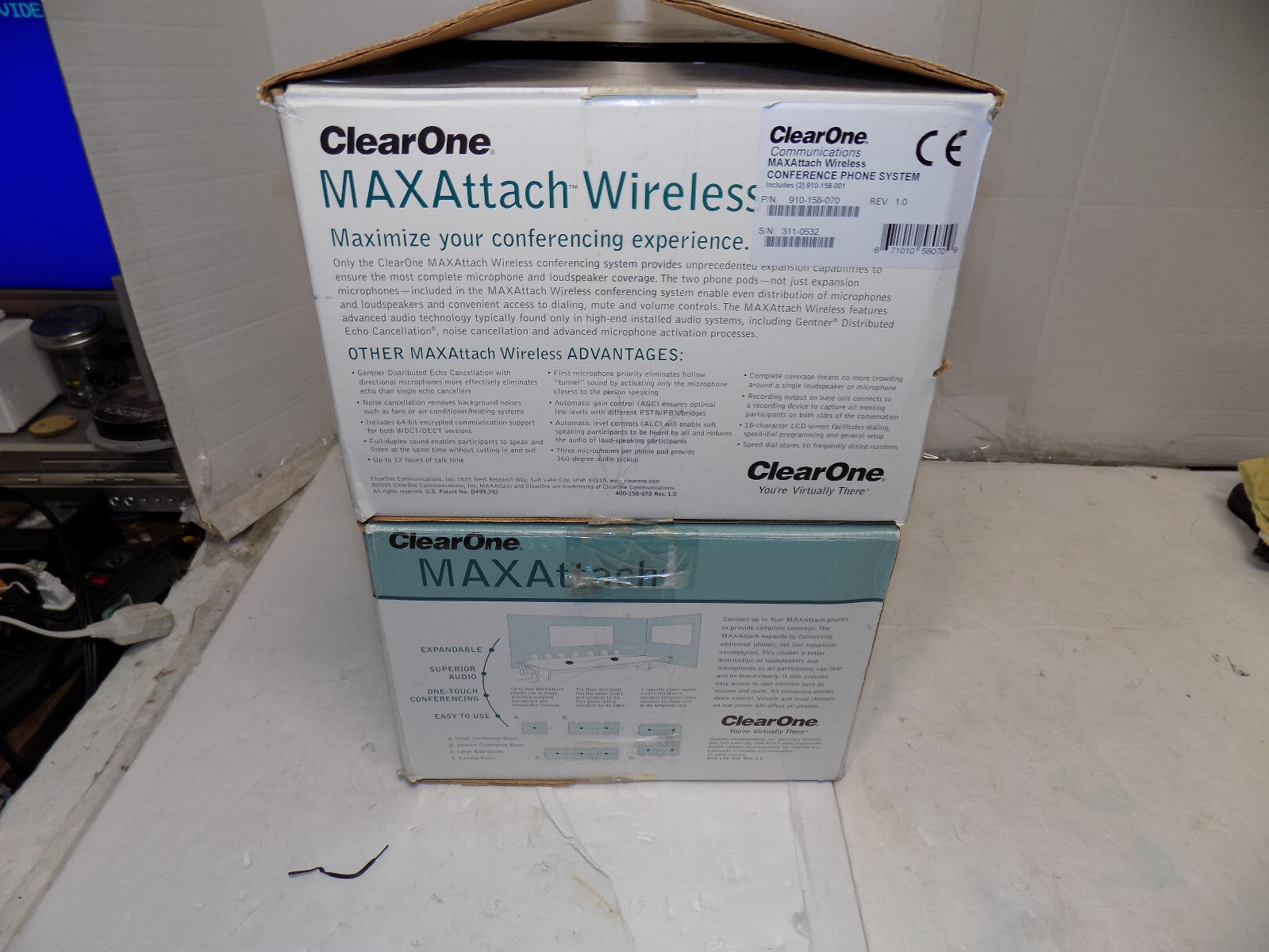 ClearOne MAXAttach Conference Phone System 2 Pods Plus Expansion Kit