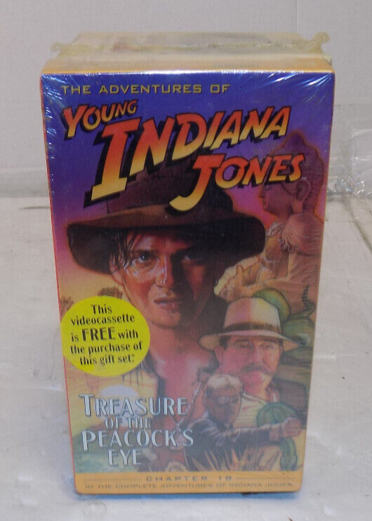 The Adventures of Indiana Jones VHS Boxed Trilogy w/ Bonus Peacock’s Eye SEALED!