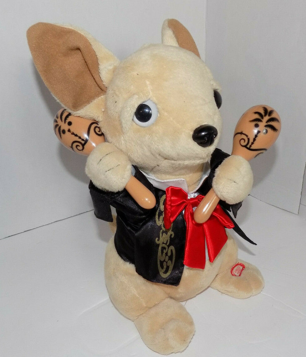 Mills Animated Cheuy Chihuahua Plush With Maracas Singing La Bamba Used