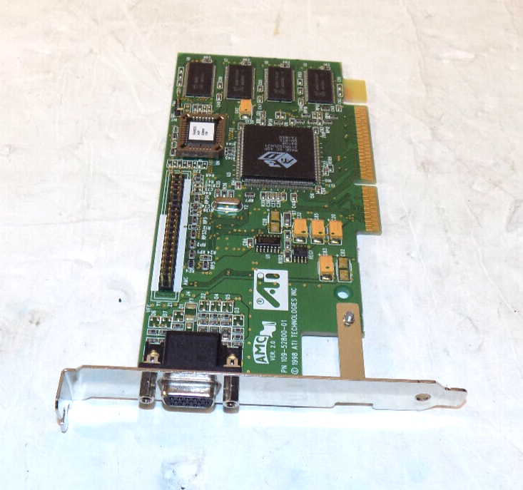ATI AMC 109-52800-01 3D Rage IIC AGP 8MB Video Graphics Card