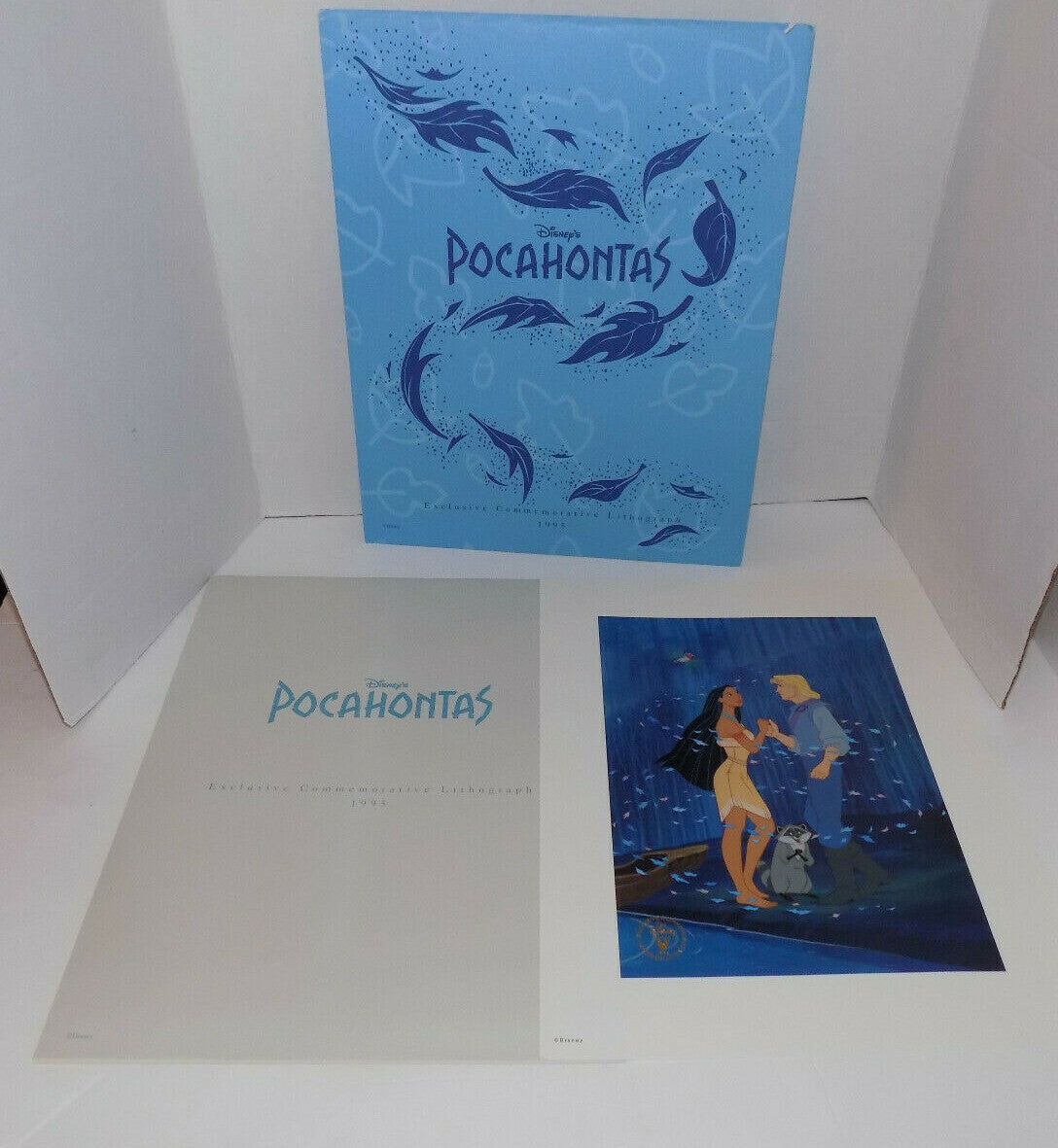 Disney's Pocahontas Exclusive Commemorative Lithograph 1995 