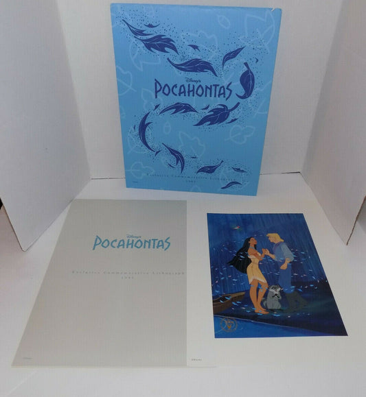 Disney's Pocahontas Exclusive Commemorative Lithograph 1995 