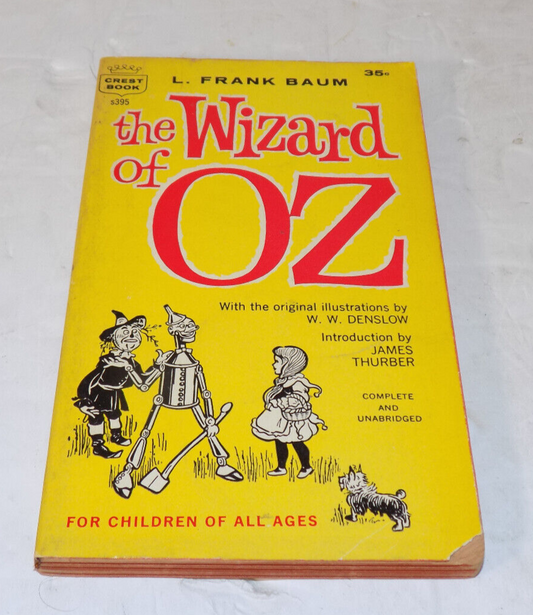 Vintage The Wizard Of Oz Paperback L Frank Baum 1960 First Crest Publishing