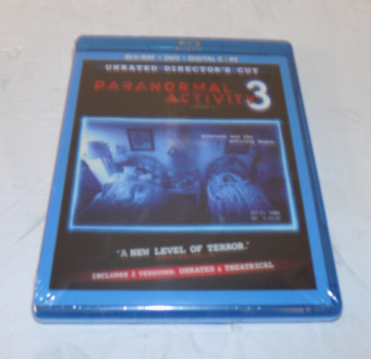 Paranormal Activity 3 Blu-Ray DVD Unrated Directors Cut 2011