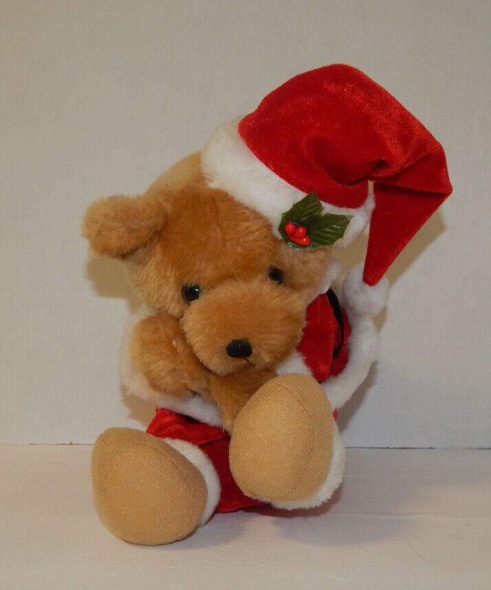 Weely 10" Animated Laughing Christmas Santa Bear