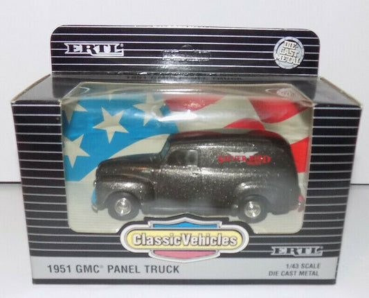 ERTL Classic Vehicles 1951 GMC Panel Truck Silver Bird Transit 1:43 Diecast