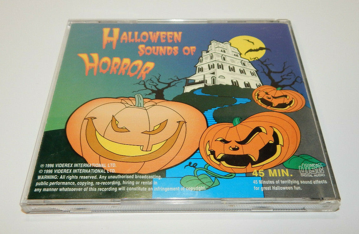 Halloween Sounds Of Horror Sound Effects CD 45 Minutes 1996 Viredex 