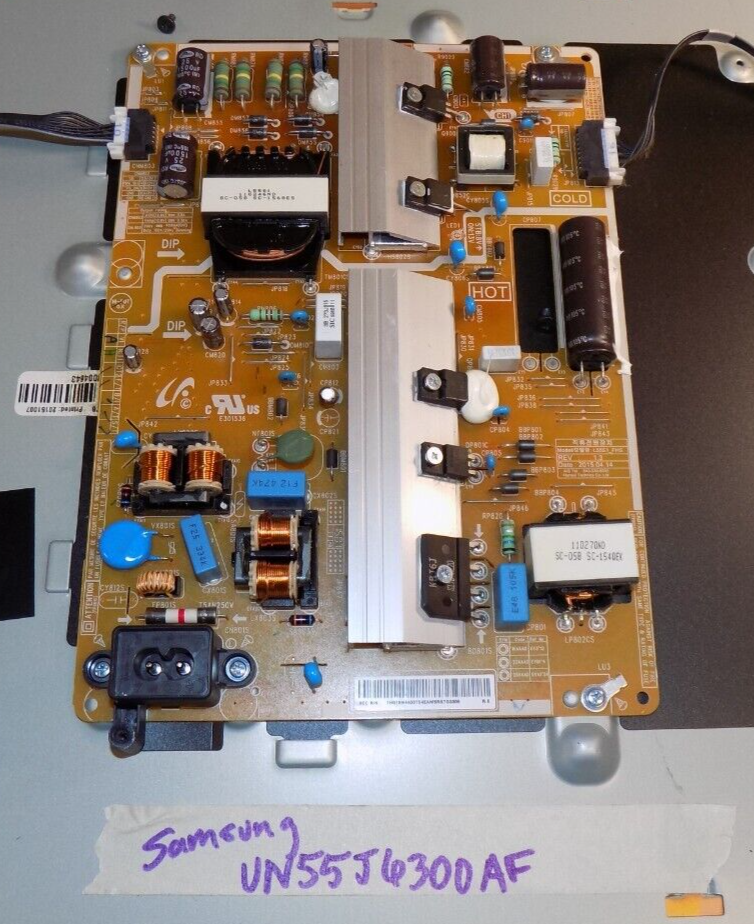 Samsung UN55J6300AF Power Board with Mounting Screws