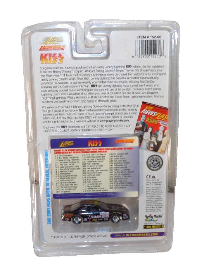 Johnny Lightning KISS Gene Simmons #22 Peter's Bright Idea Diecast Car 1/64 New