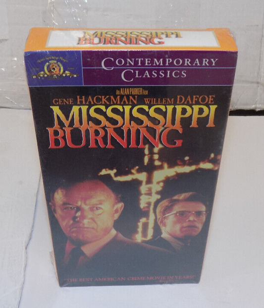 Mississippi Burning VHS Movie 1988 Gene Hackman Willem Dafoe Sealed