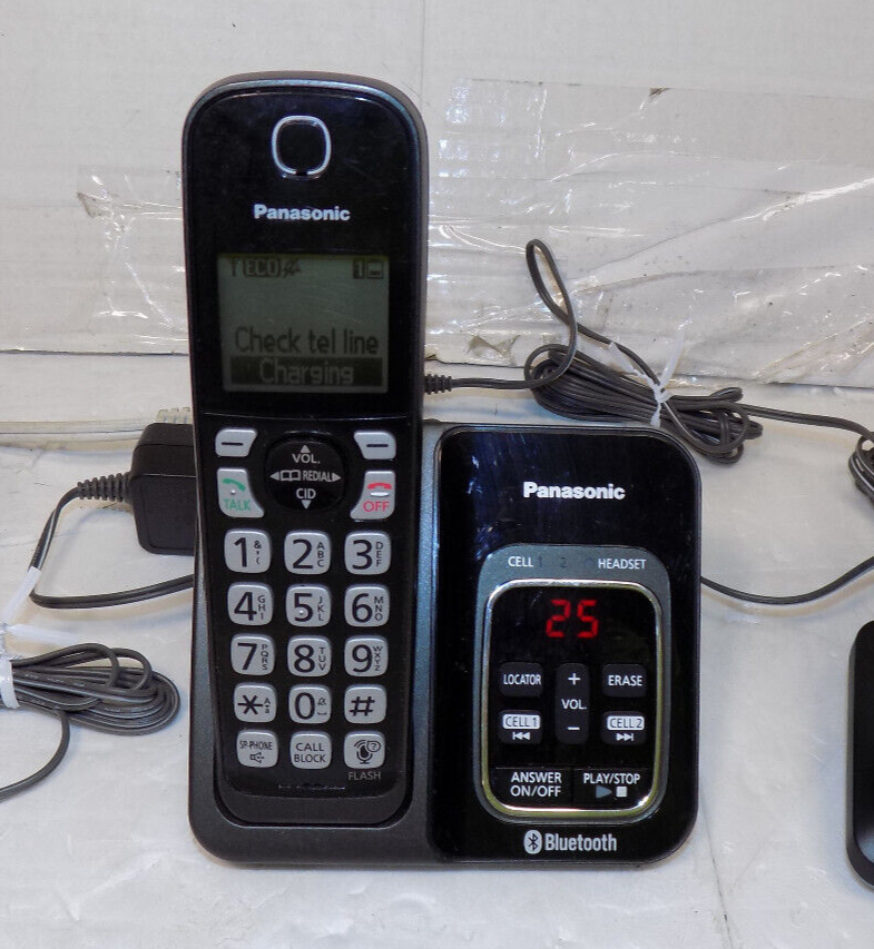 Panasonic KX-TGD560 Link2Cell Cordless Phone System With Bluetooth 4 Handsets